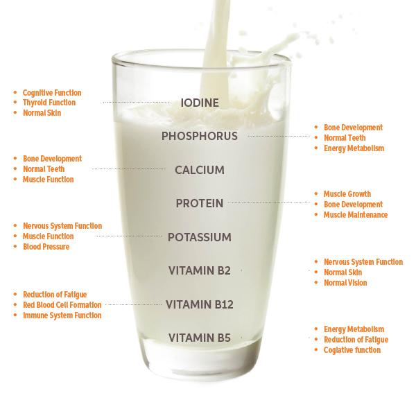 image displaying the health benefits of milk